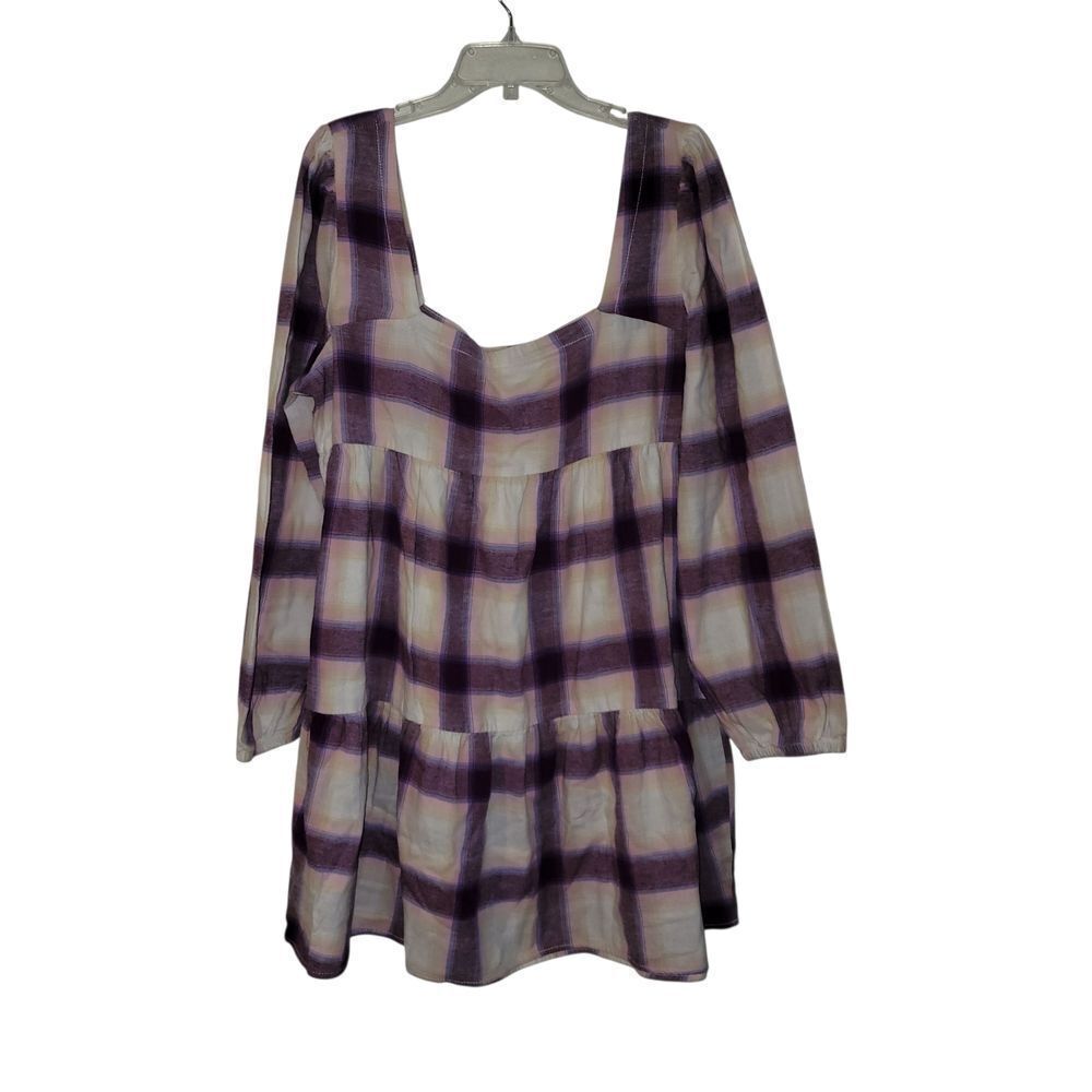 BP Purple Plaid Tunic Size Large